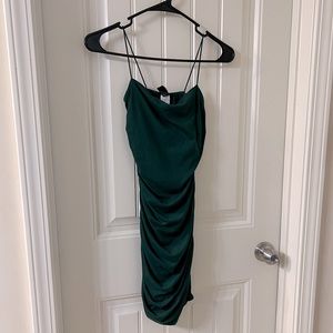 NWT WINDSOR HUNTER GREEN SUEDE MINI DRESS SIZE SMALL